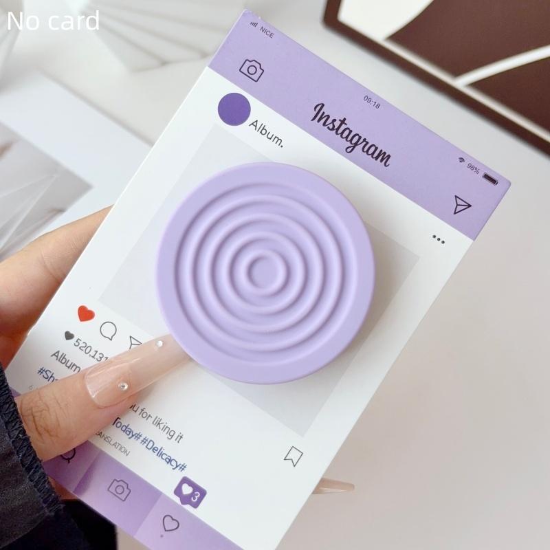 Macaroon Color Ripple Cute Magnetic Stands For iPhone 18 Samsung For MagSafe Expandable Phone Holder Foldable Ring Support