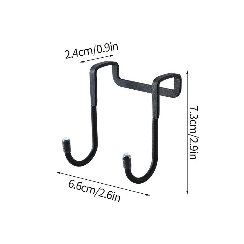 304 Stainless Steel Hook Double S-shaped Non Perforated Hanging Clothes Hook Cabinet Door Hanging Rack Multi-purpose Wall Hanger