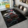 Teppich mit Horror-Totenkopf, Gothic-Hexerei, Teppich für Wohnzimmer, Schlafzimmer, Sofa, Spielzimmer, Fußmatte, Dekoration, rutschfeste Bodenmatte