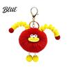 Fluffy Bag Pendants Sausage Mouth Creature Plush Keychain Cartoon Fuzzy Ball Keyring Pendant Women Key Rings Decorative Keychain for Handbags Purses