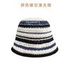 Women Hollow Floral Crochet Bucket Hat Breathable Openwork Wide Brim Sun Cap Lightweight Knit Fisherman Hat for Summer Daily Outdoor Travel Beach