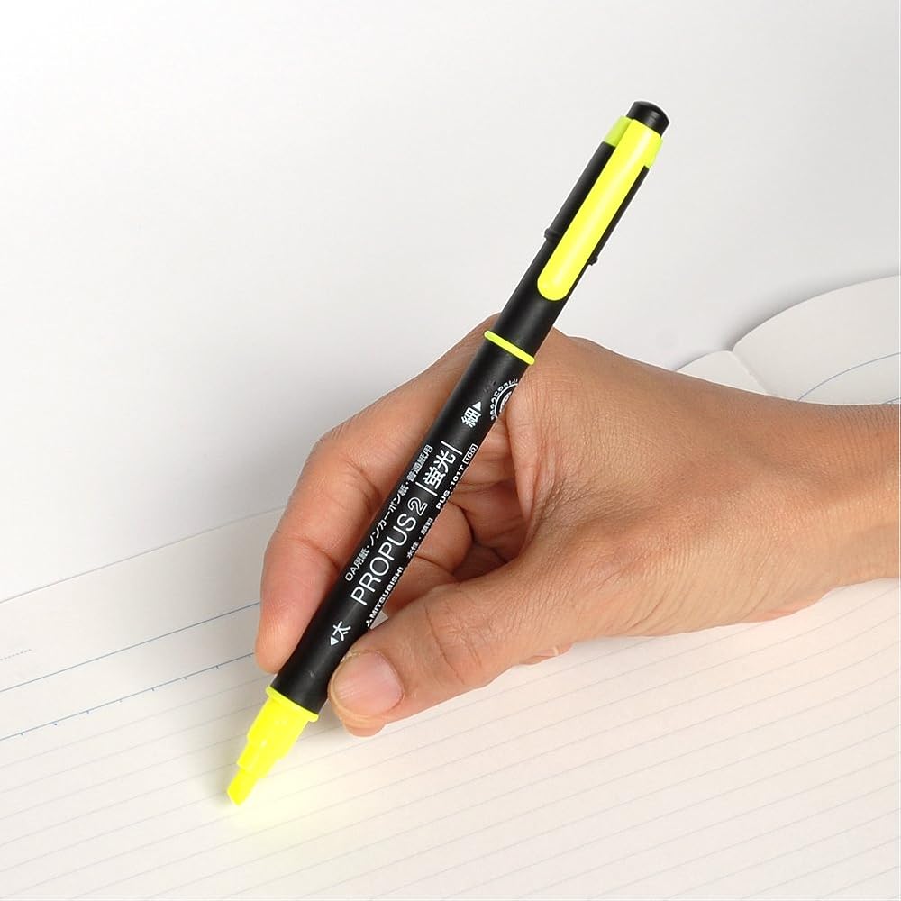Mitsubishi Pencil Highlighter Propus 2 Bold and Fine, 5 Colors PUS101TN5C