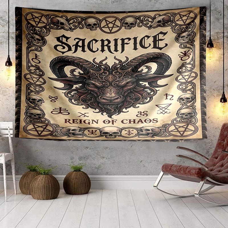 Dark Ritual Symbols Tapestry Room Decoration Wall Hanging for Living Room Bedroom, Dormitory, Birthday and Christmas Gifts