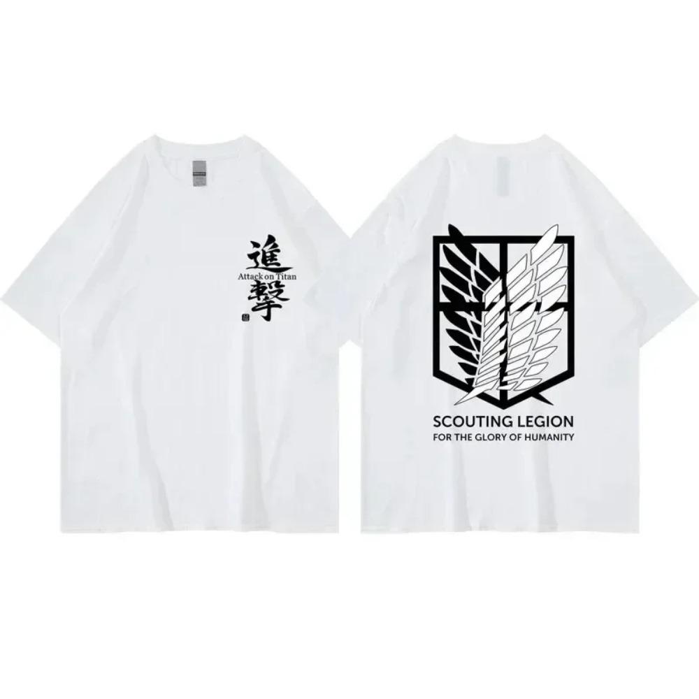 Japanese Anime Attack On Titan T-shirt Men's and Women's Summer Fashion Harajuku Top Free Delivery Print Plus Size Y2k Clothes