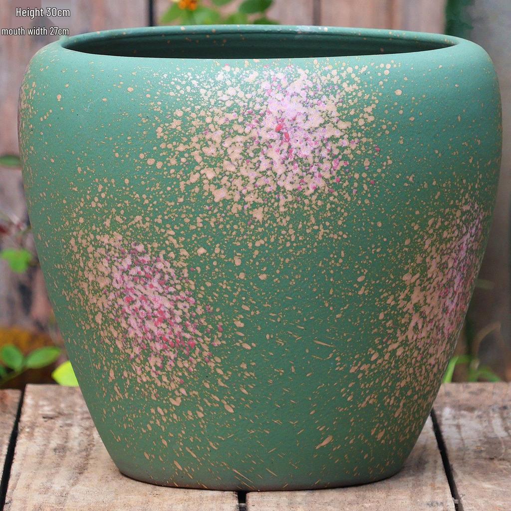 Extra Large Ceramic Pottery Flower Pot for Indoor Green Plants, Coarse Pot Ideal for Monstera and Other Large Plants