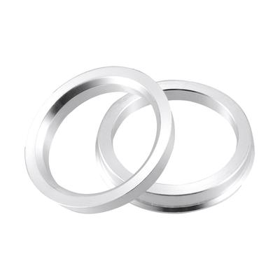 ACROPIX Car Hub Center Ring Universal 57.1mm - 64.1mm Silver Tone 2pcs
