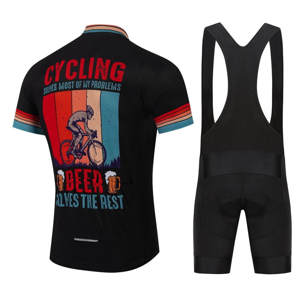 Men Short Sleeve Set Breathable Racing Sport MTB Bicycle Clothes Outdoor Bike Uniform 2026 Summer Breathable Cycling Suit Set