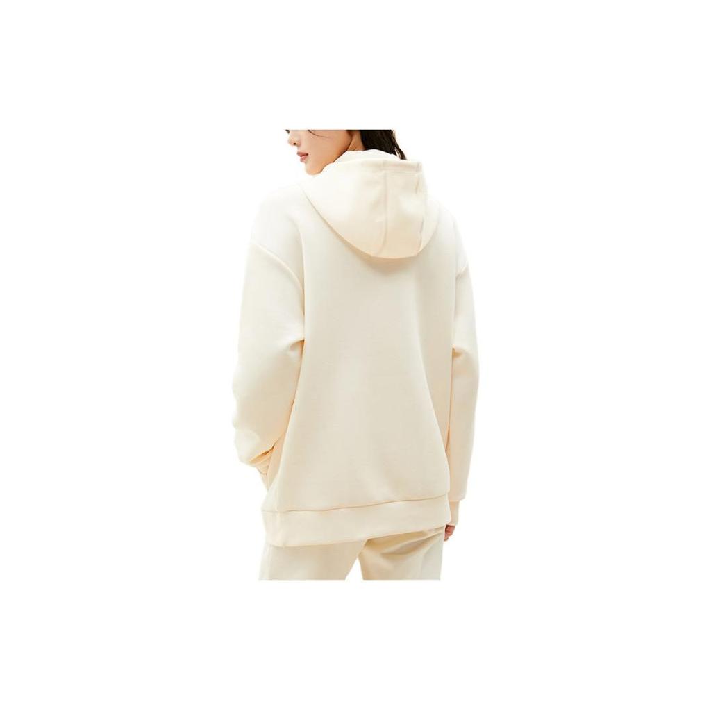 Anta Lifestyle Series Lettered Hooded Pullover Sweatshirt Women Sweatshirt Corn-White 162318758-1