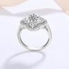FIRERING 1 Moissanite Clover Ring with Passed Diamond Test S925 Silver Women Romantic Jewelry Gift