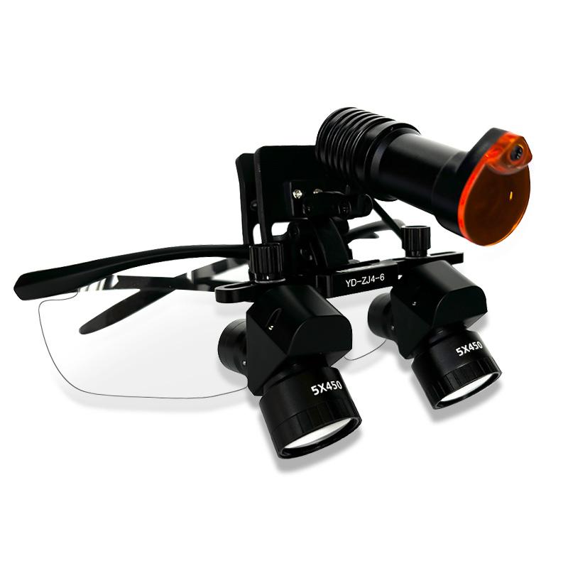 NICEDEN 4X 5X 6X стоматологические бинокулярные увеличительные лупы 5 Вт хирургический медицинский налобный фонарь литиевая батарея 300-600 мм EU charge