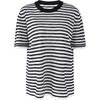 Yalida Women's Relaxed Striped Knitted Short-Sleeved Pullover T-Shirt