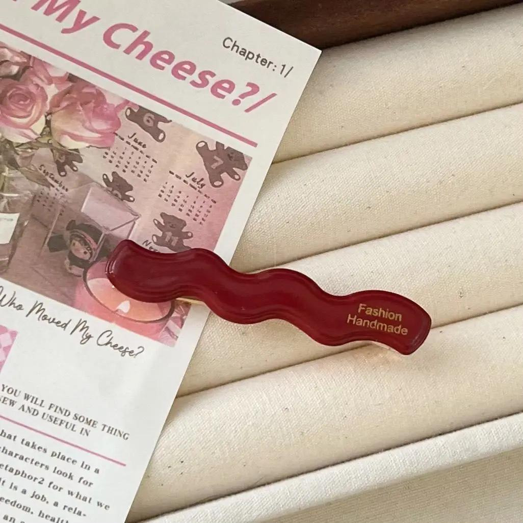 

New French Sweet Red Large Bow Hair Clip for Women Cute Versatile Bangs Side Clip Hairpin Girls Hair Accessories