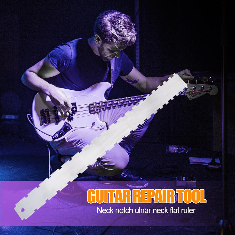 Buy Guitar Neck Notched Ruler Fret Fingerboard Straight Edge Measuring ...