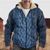 Men'S Winter Zipper Hooded Fleece Sweatshirt With Patch Pocket Casual Jacket