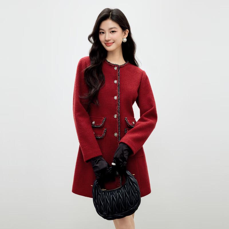 

Elegant Color-Blocked Knit Dress S