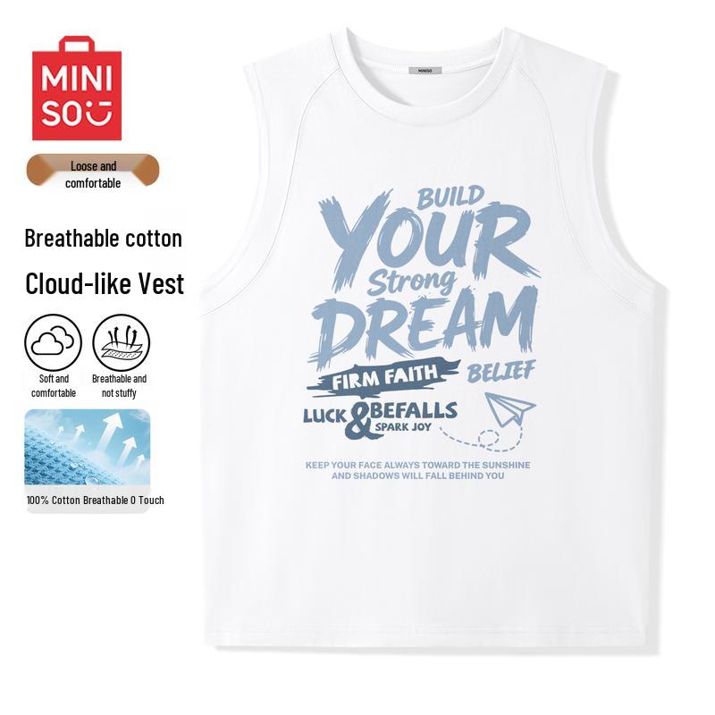 MINISO Men s Cotton Graffiti Vest L
