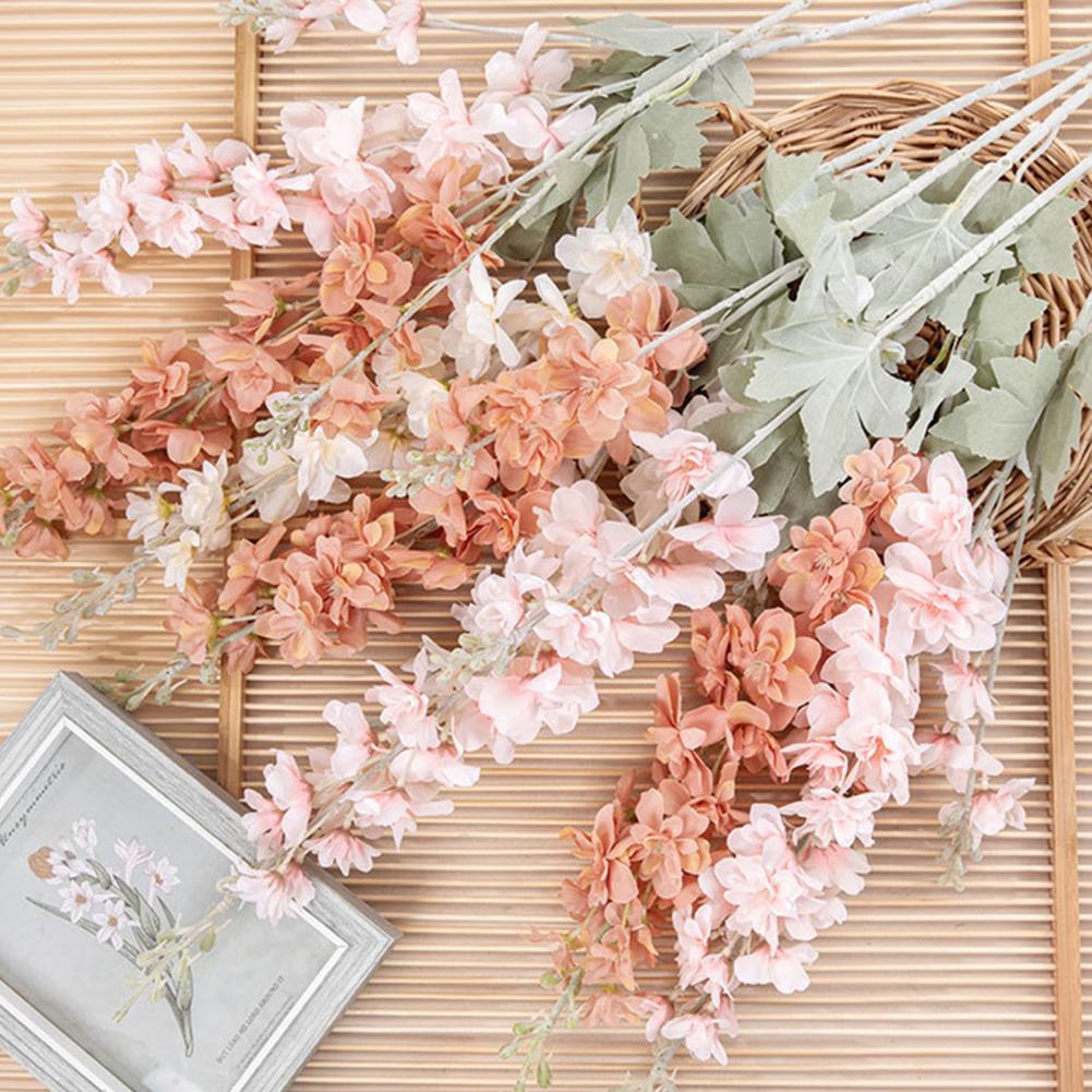 Fake Delphinium Flower Wedding Artificial Delphinium Fake Plants Wedding Bridle Bouquet Indoor Outdoor Home Kitchen Office Table