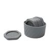 Reusable Heat Resistant Coaster Hexagonal Shape Antislip Design Drink Cup Mats Includes Compacts Holder For Kitchen Desk