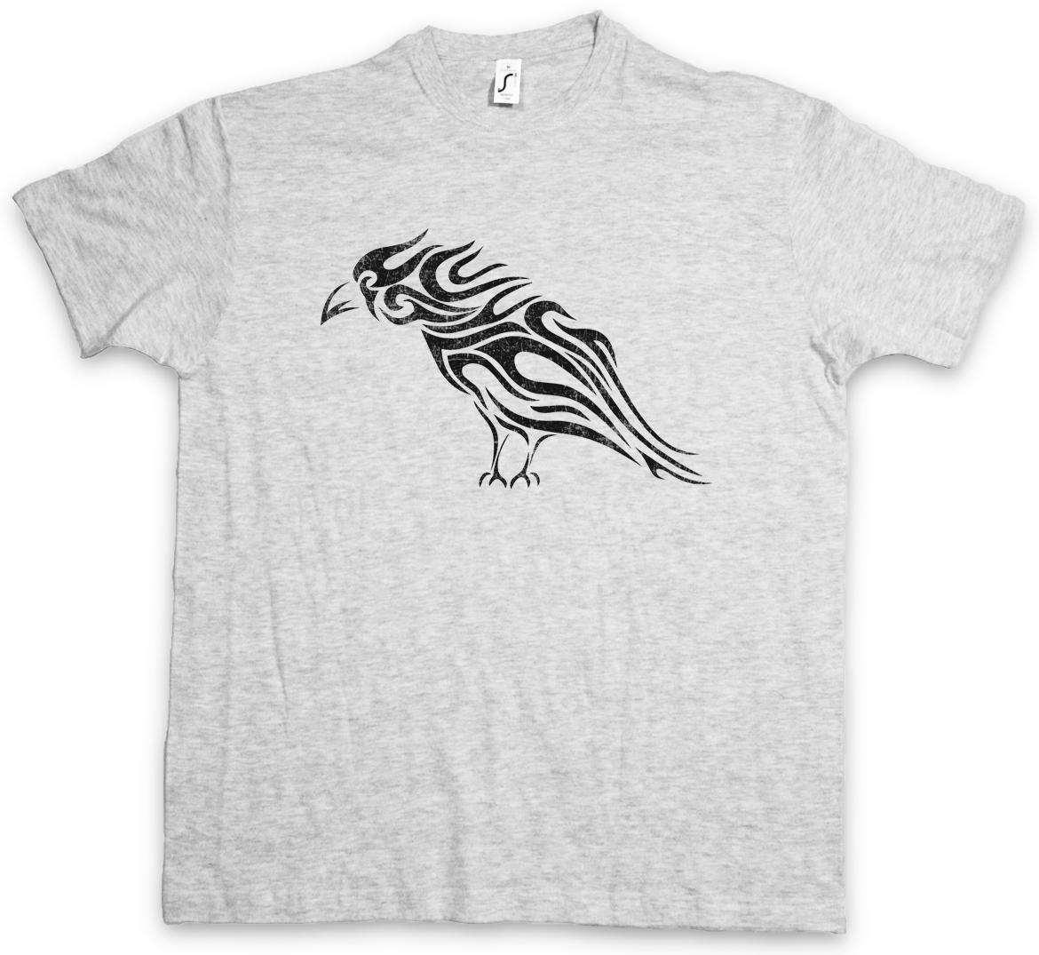 TRIBAL RAVEN T-Shirt Mens Womens Tees Top Celtic Celts Religion Symbol Culture Tattoo Art L