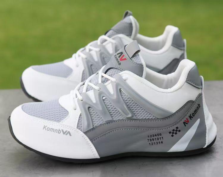 

Men s shoes autumn breathable casual sports shoes Korean version trend color matching outdoor hiking platform shoes versatile men s shoes 40 серый