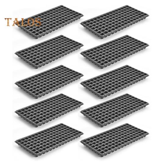 10 Pcs Nursery Pot Tray for Seedlings Thickened Seeds Starter Germination Shuttle Carrying Tray Round Nursery Planter Tray with Drainage Holes for