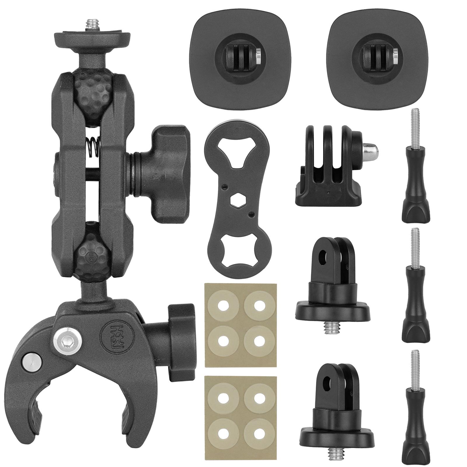 

Зажим для крепления на рейку мотоцикла, удобное круглое крепление на 360 градусов для экшн-камер и телефонов на велосипедах, легко устанавливается