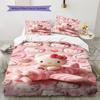 Hello Kitty Pink Pattern Bedding,Quilt Set Quilt Cover Pillowcase Home Birthday Gift(1 * Duvet Cover + 2 * Pillowcase, Without Core)