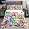 3pcs Duvet Cover Set (1*Duvet Cover + 2*Pillowcase, Without Core), Dandy's World Print Bedding Set, Bedroom Decor, All‑Season, Birthday Gift