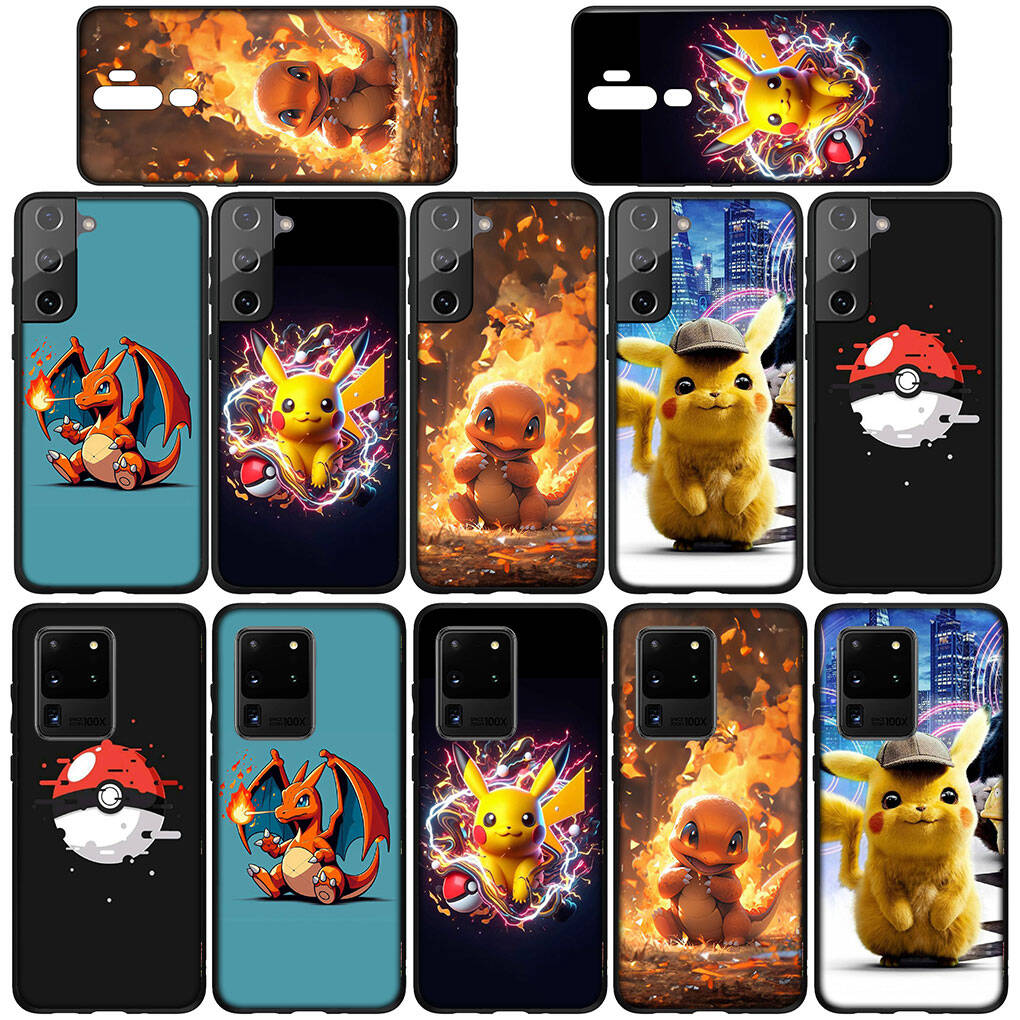 Cover for iPhone 17 16 15 Xiaomi Poco Redmi Note 14 13 12 11 Pro Max X 9 Samsung Galaxy S25 S24 S23 OPPO Huawei Pokemon Pikachu Charmander Phone Case