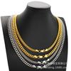 Unisex European & American Style Stainless Steel Cuban Link Chain Necklace with Day-Character Pendant, 6/8/10/12mm Wide.