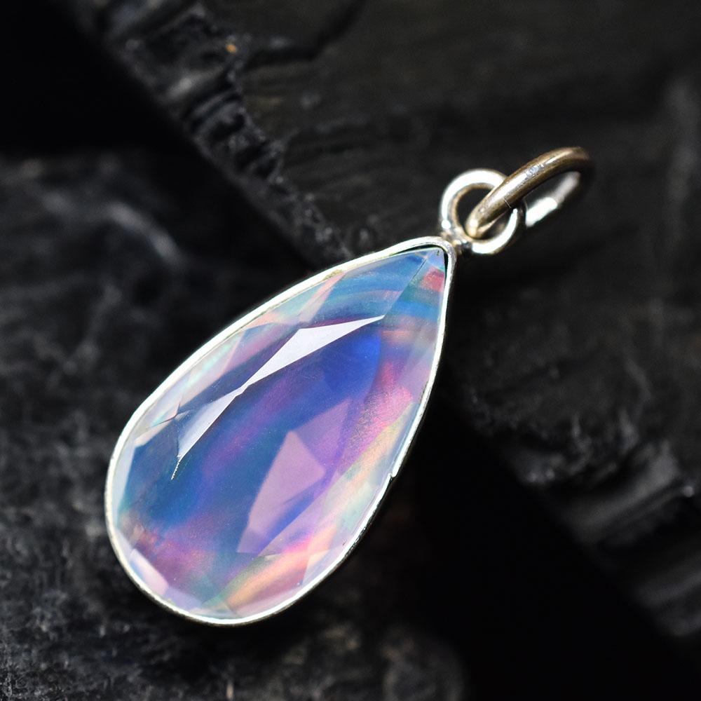 19.65 Ct Certified Natural Australian Opal 925 Sterling Silver Pendant Best Gift