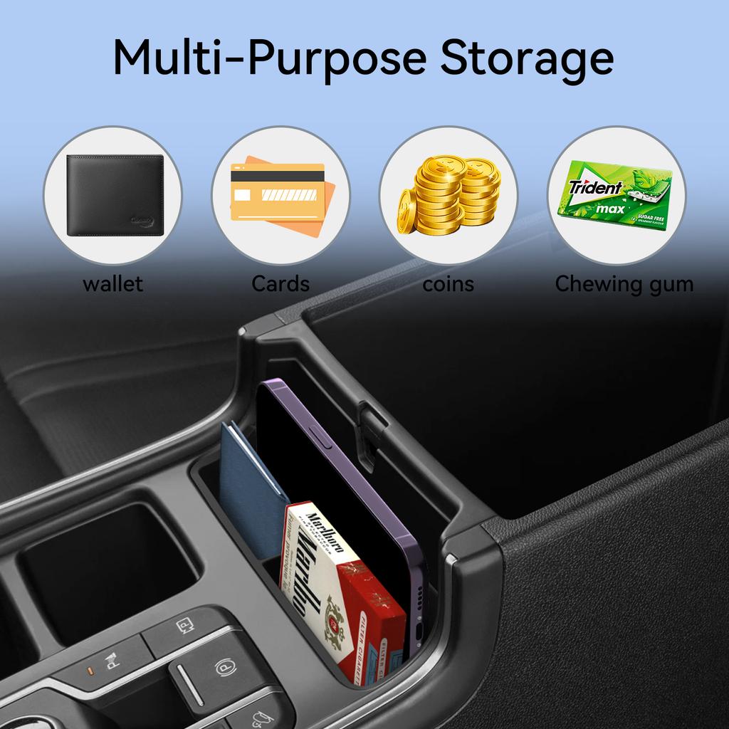 Car Tray for Kia Sorento 2021-2025 Center Console Storage Box Silicone Organizer Interior Accessories Stowing Tidying Black