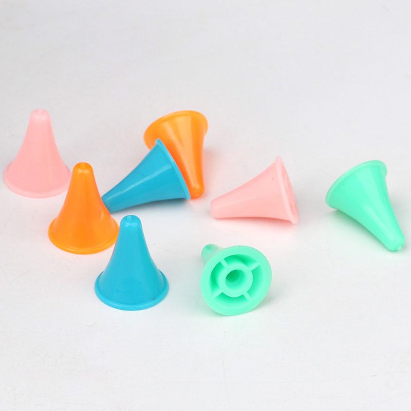 10 ks Vícebarevné chrániče hrotů pletacích jehlic 2 velikosti Gumové krytky na pletací jehlice Zarážky hrotů jehlic pro pletení a tvoření