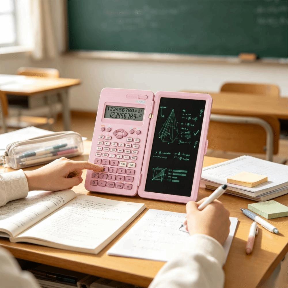 LCD Scientific Calculator Writing Pad Function Calculator Foldable Calculator Office
