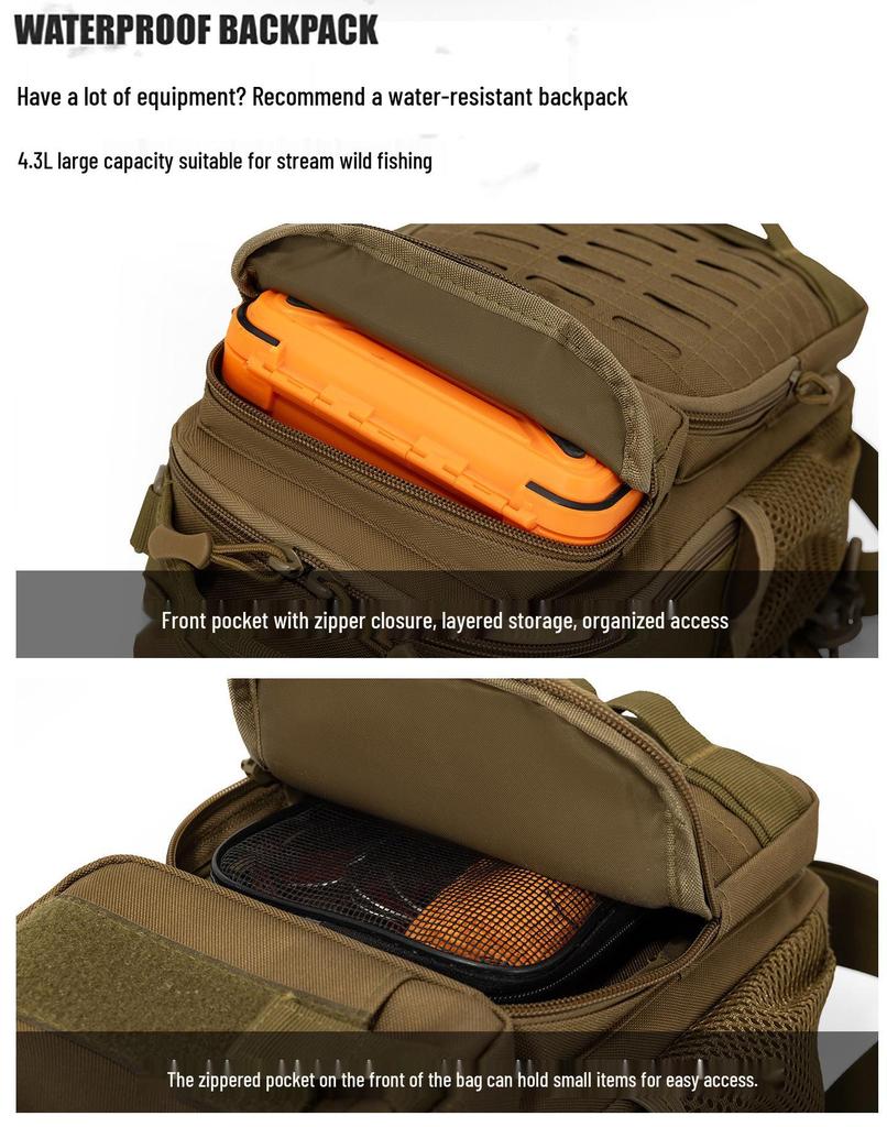 Multifunctional Fishing Gear Crossbody Bag & Rod Storage