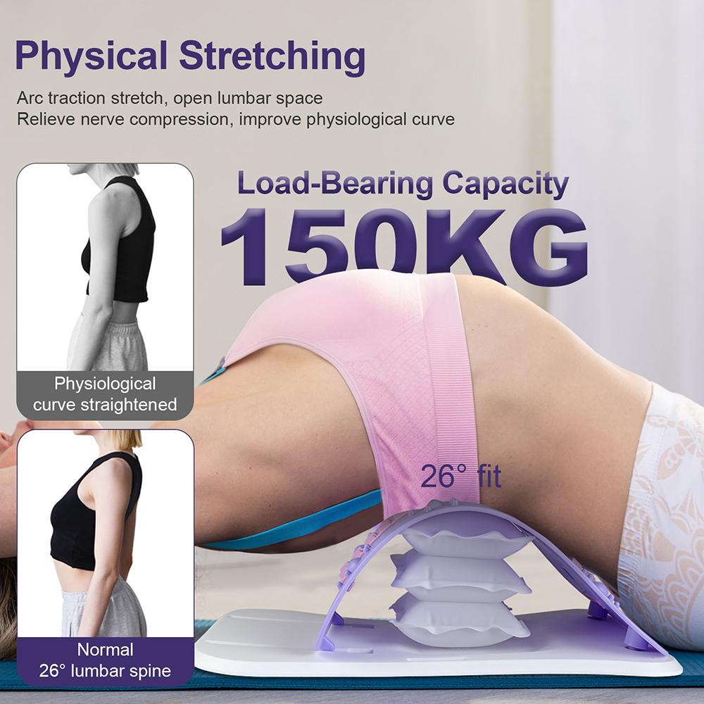 Back Stretcher Height Adjustable Airbag Lumbar Support Traction Device Waist Stretching Massager Waist Lifting Pilates Board