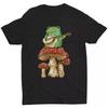 Frog Playing Banjo Red Mushroom Psychedelic T-Shirt Funny Music Animal Love Tee Unisex T-Shirt
