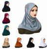 Breathable Instant Hijab Solid Color Tudung Full Cover Islamic Scarf  Islamic Wear