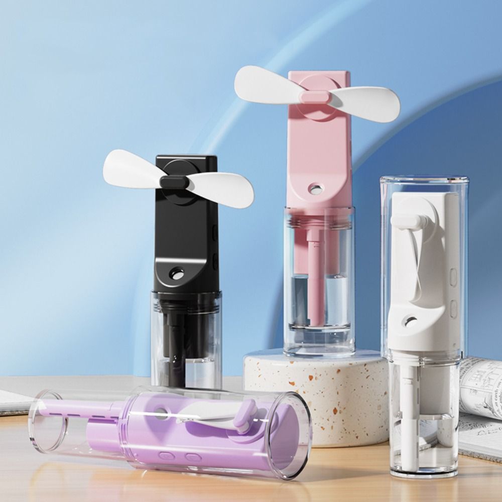 2 In 1 Mini Water Spray Mist Fan Face Steamer Camping Cooling Fan  Dormitory