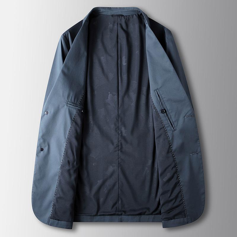 Men's Casual Suit Spring and Autumn Light Luxury Business Single West Middle-aged and Young People Solid Color Single-breasted Trendy Suit Jacket