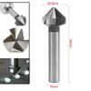 3-Flute Countersink Drill Bit 90 Degree Chamfering Cutters 6.3/8.3/10.4/12.4/16.5/20.5mm For Wood Metal Quick Change Drill Bit