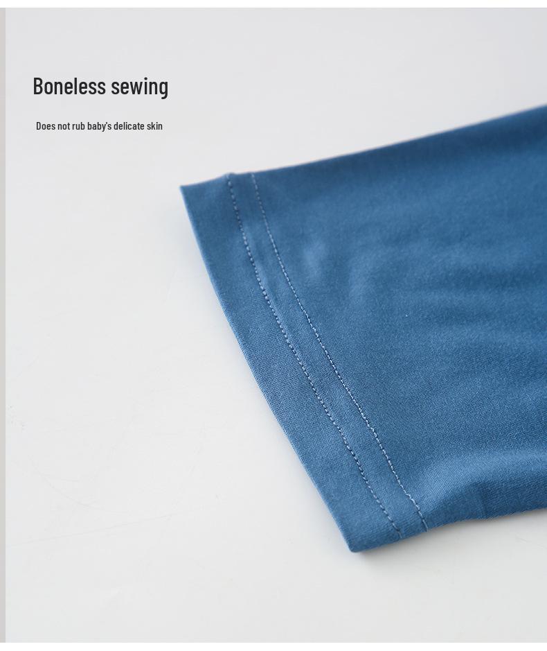 Chlapecký župan s dlouhým rukávem z modalu – Letní a jarní/podzimní noční košile pro pohodlí po obřízce