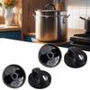 Replacement Gas Stove Switch 4 pcs Black Plastic for Common Gas Cooktops Smooth Rotation Secure Fit Easy DIY Installation