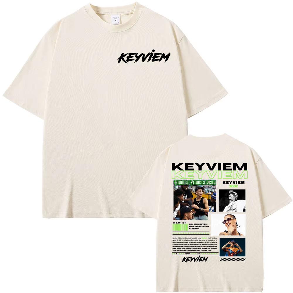 Rapper Keyviem Tour Album Graphic T Shirts Men Women Fashion Hip Hop Gothic Trend High Quality T-shirt Man Oversized Tshirt Tops