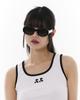 Hangeul Hangeul Sunglasses New Oval Black
