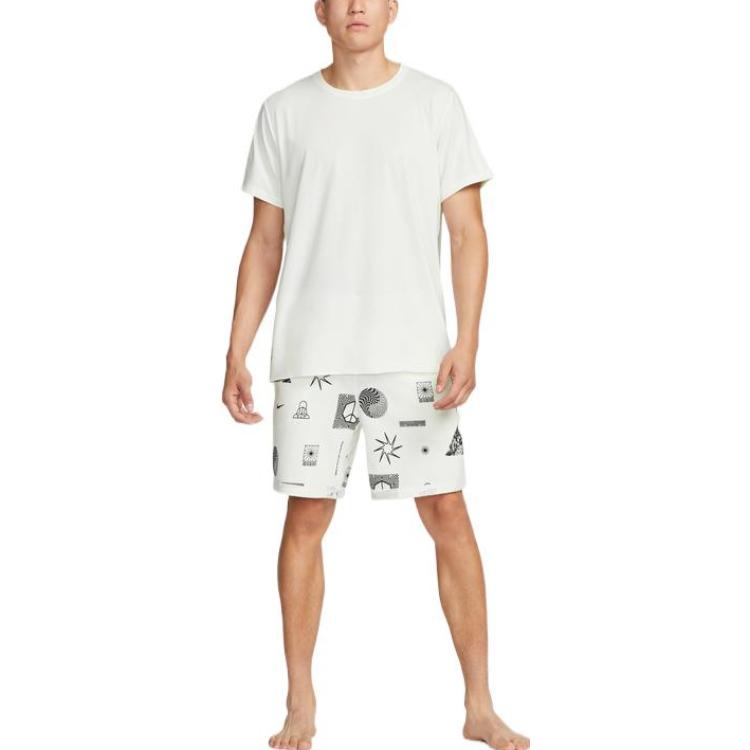 Nike T Shirts Men's White Crew Neck Moderate Straight Fit DM8142-133
