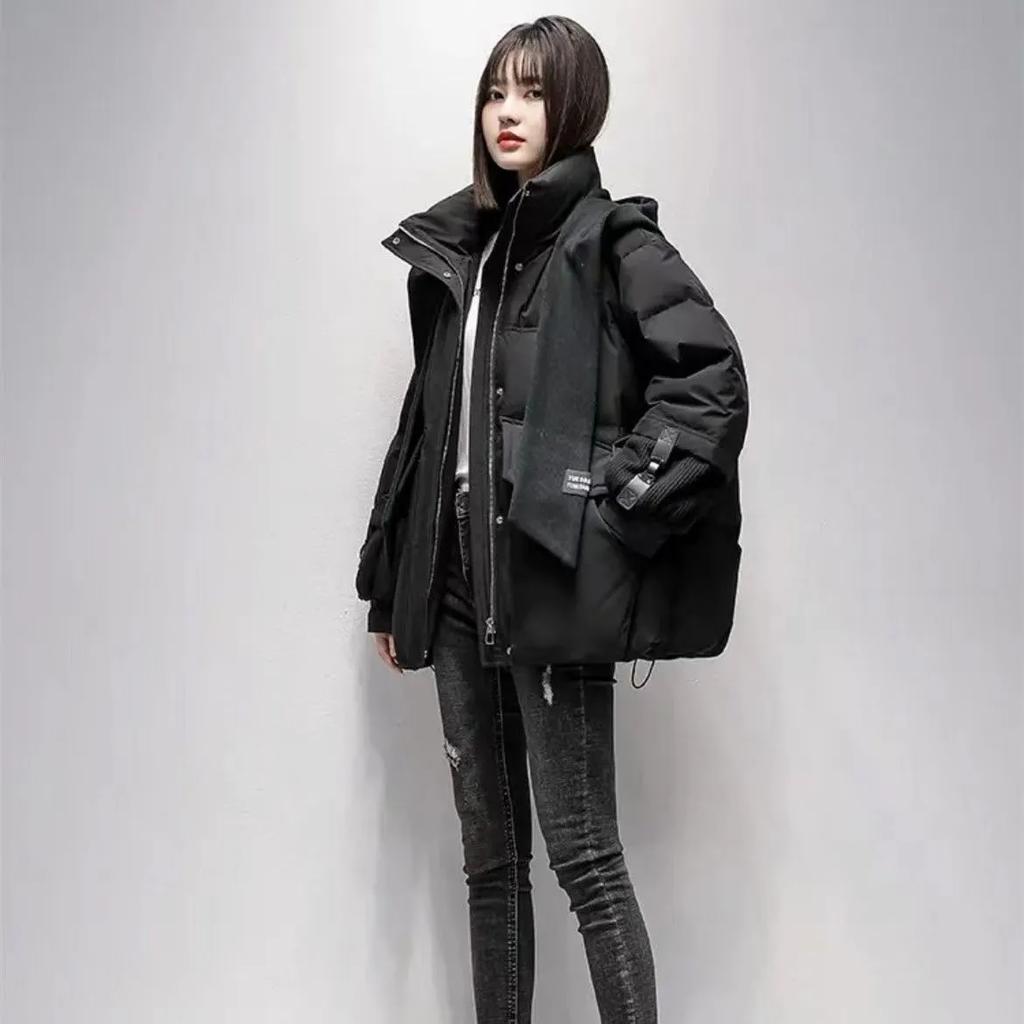 2024 Winter New Short Coat Cotton Padded Clothes Thickened Hooded Design Parka Cotton Padded Clothes Women's Down Cotton Jacket