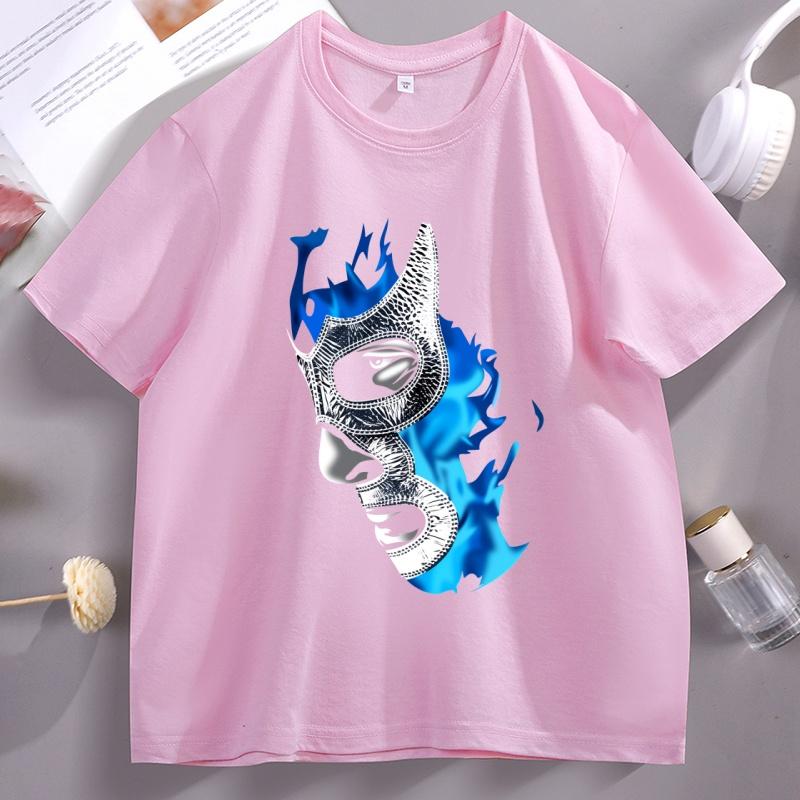 Cotton Mexican Wrestler Demon-Blue Tshirt Men's Designer Cotton T Shirt Cool Comfortable Short Sleeve T-shirt Male Clothes Tops