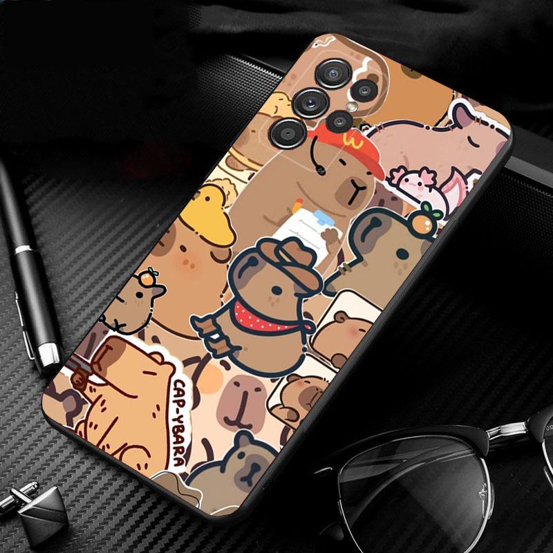 Kreskówkowa Urocza Kapibara Etui na Telefon Dla Samsung Galaxy S25 S24 S23 S22 S21 Ultra S24 S23 S22 S21 S25 Plus S24 S20 FE