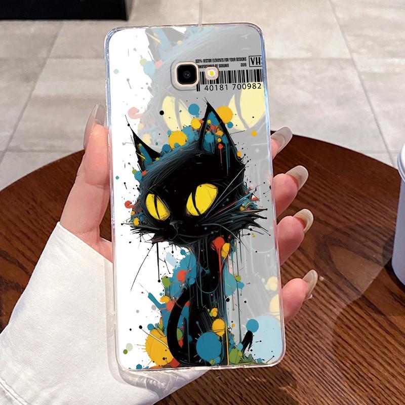 Für Samsung Galaxy J4 Plus Hülle SM-J415F Ästhetisch Niedliche Katze Astronaut Transparent Handyhülle Für Samsung J4Prime 2018 Rückseite